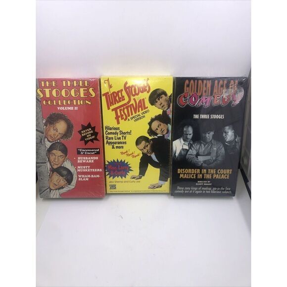 The Three Stooges Collection Volumes II , Festival, & More. Movie VHS Video Lot - Picture 1 of 14